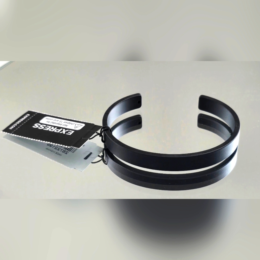 Express Matte Black Cuff Bracelet